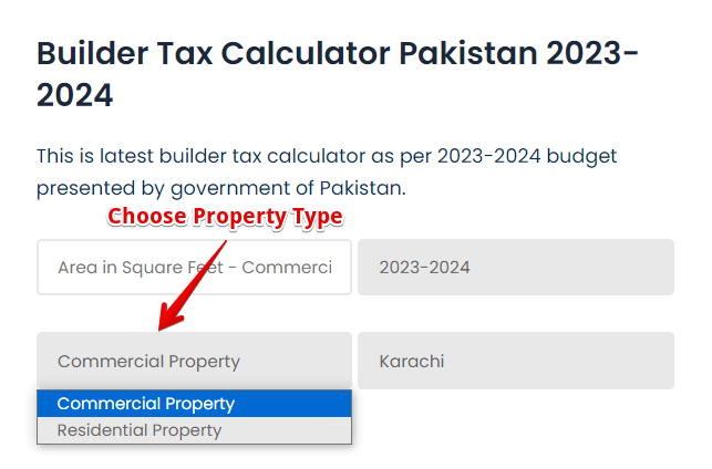 Choose Property type