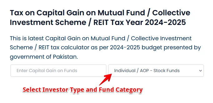 Enter Capital Gain