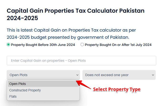 Select Property Type