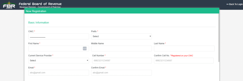 Basic Information Form 